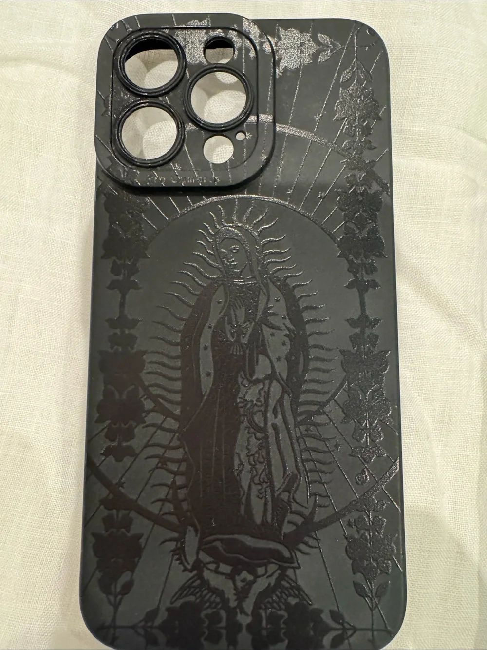 iPhone 15/14 pro max Defender Series Black Silicone Phone Case